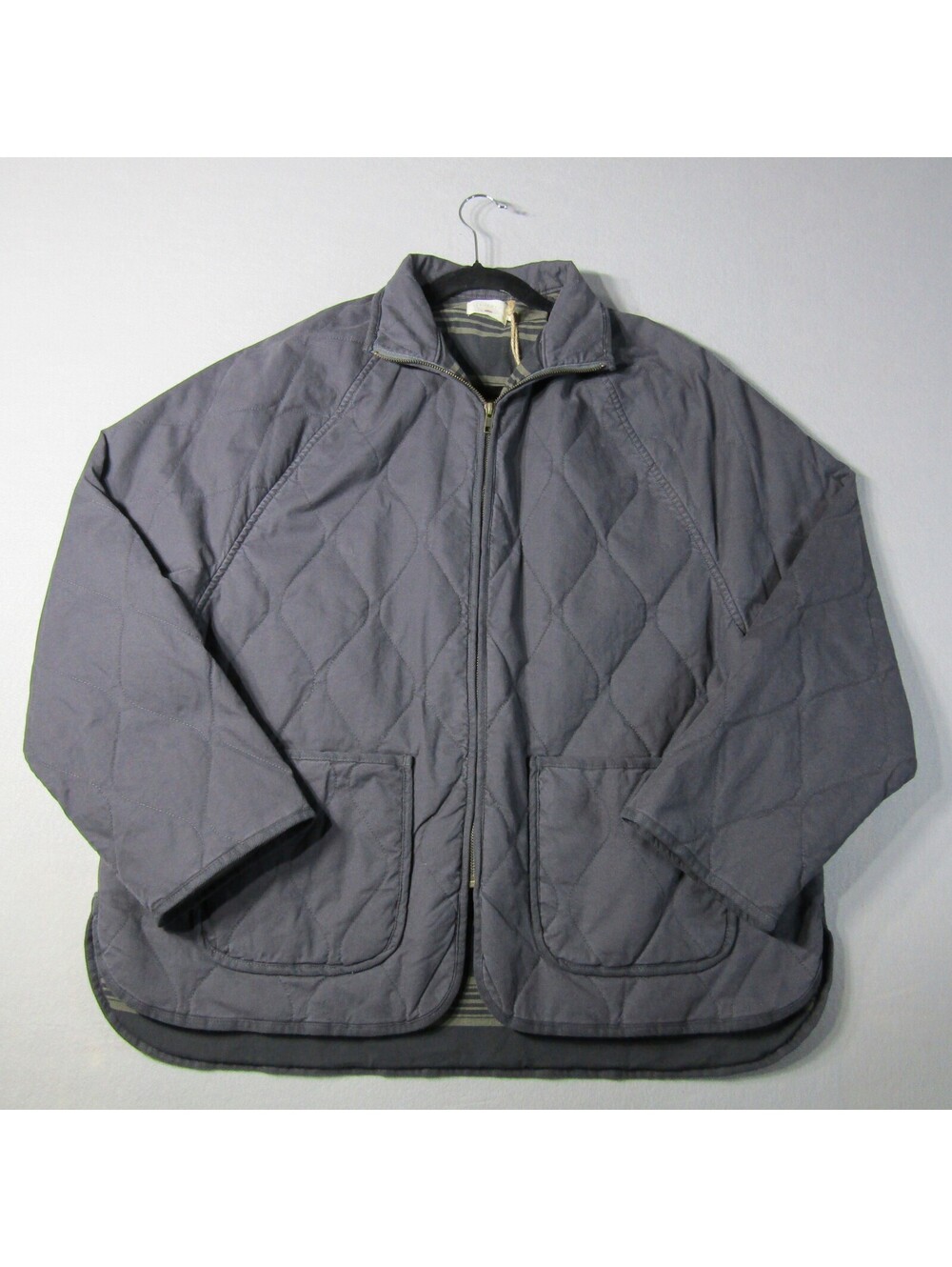 NWT Faherty Sunwashed Quilted Jacket Women's L/XL WCL-Washed Charcoal